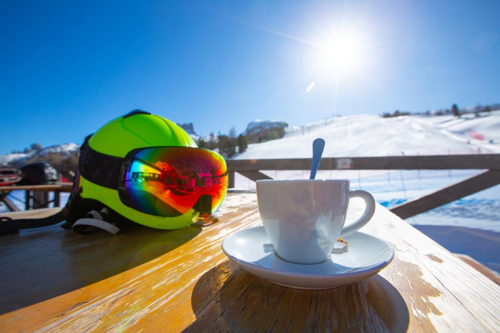 Koffiepauze wintersport Dolomieten Itali&euml;