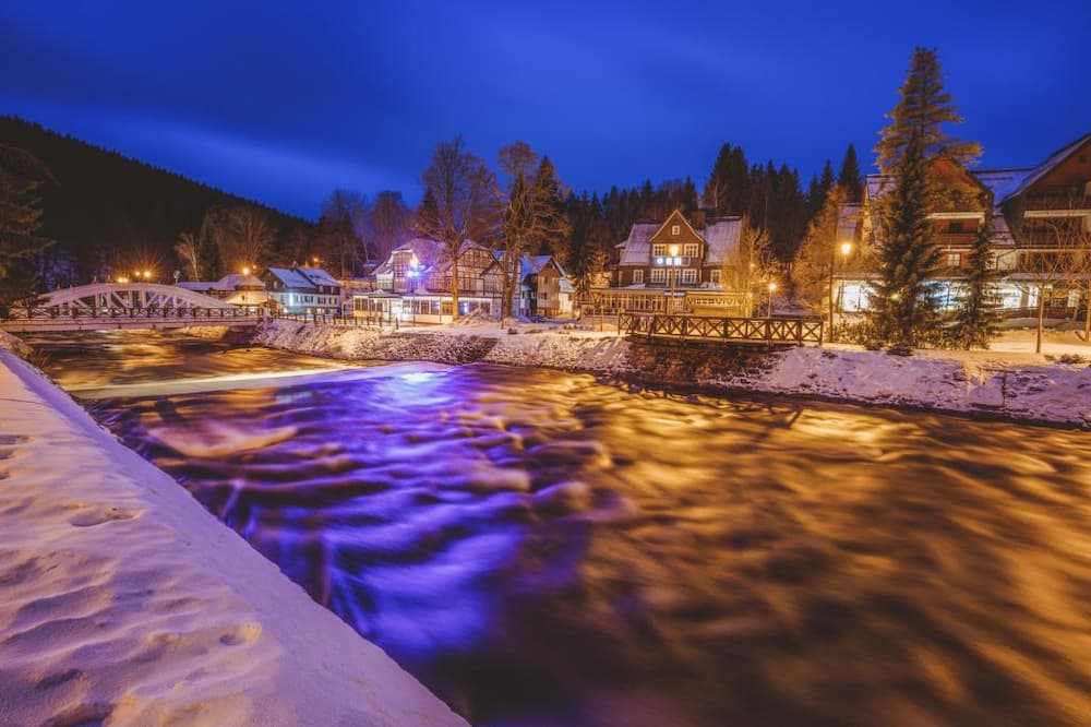 Elbe rivier in Spindleruv Mlyn in Tsjechi&euml;