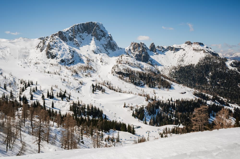 Nassfeld ski resort in Oostenrijk