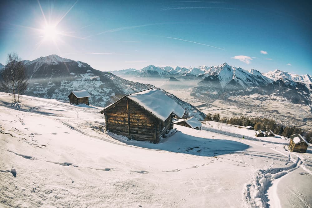 Wintersport Zwitserland 4 Vall&euml;es Veysonnaz bergen