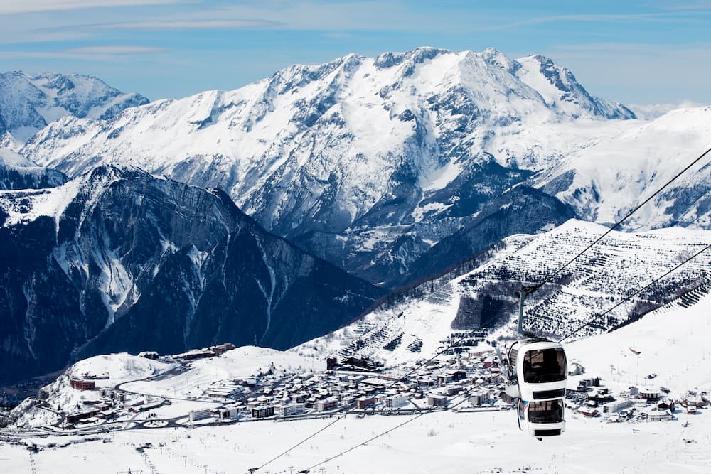 Wintersport in Frankrijk: Alpe d'Huez bergen lift