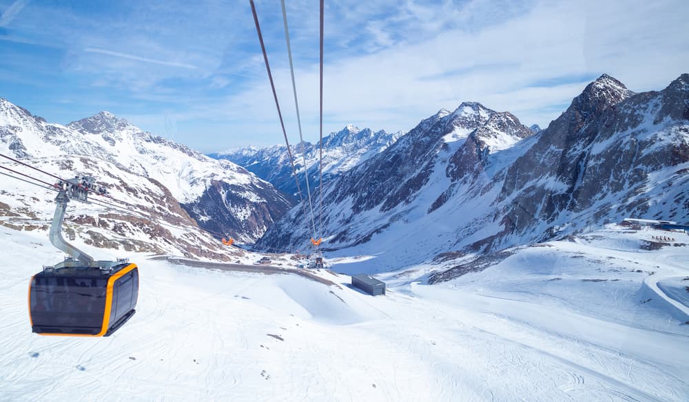 Neustift in Stubaier Gletscher: lift Oostenrijk bij de Stubaier gletscher