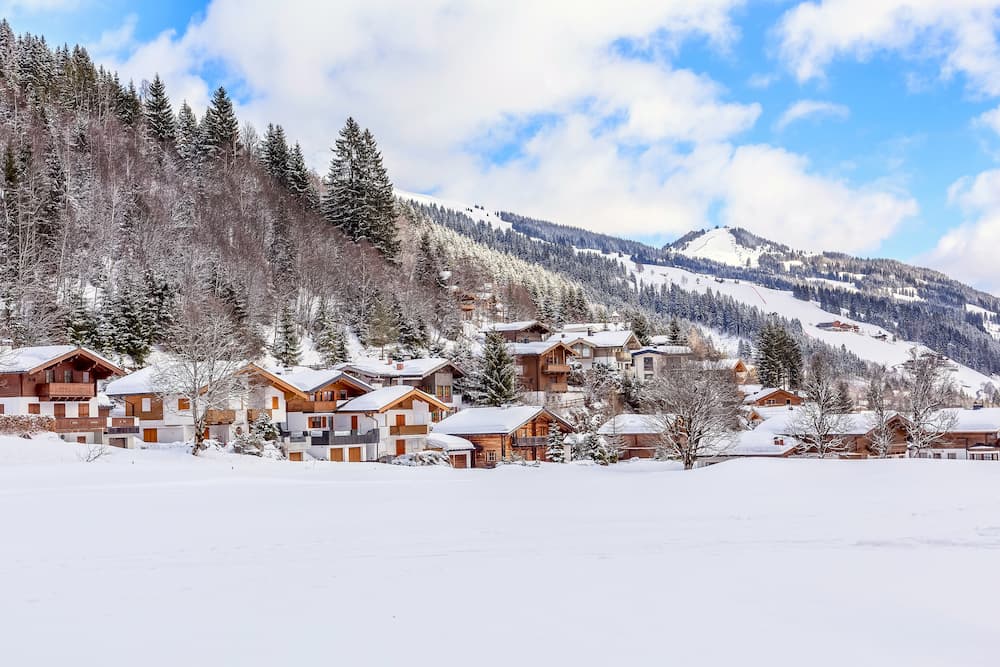 Saalbach dorpje in Oostenrijk