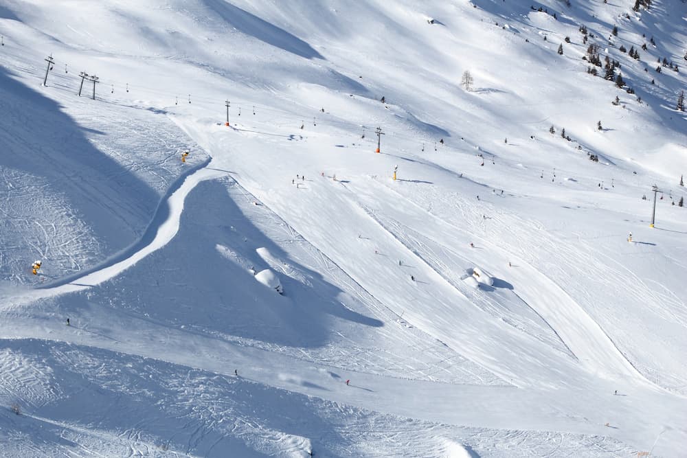 Wintersport bij Bad Gastein: piste in Oostenrijk