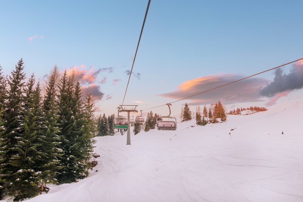 Saalbach Hinterglemm in Oostenrijk: skilift