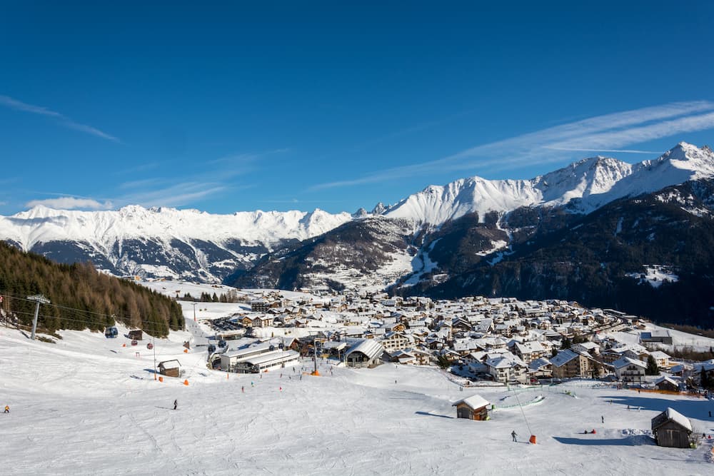 Wintersport in Oostenrijk: Serfaus Fiss Ladis uitzicht op het dorp