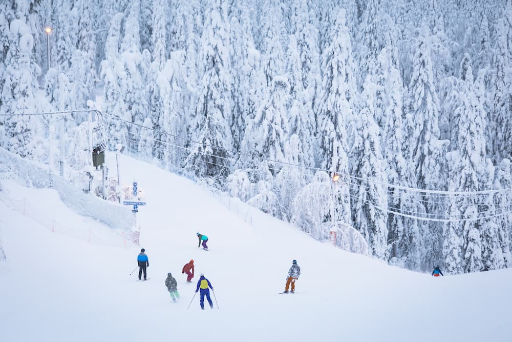 Vuokatti skigebied in Sotkamo in Finland