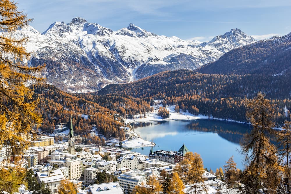 Wintersport in Graub&uuml;nden in Zwitserland: St. Moritz
