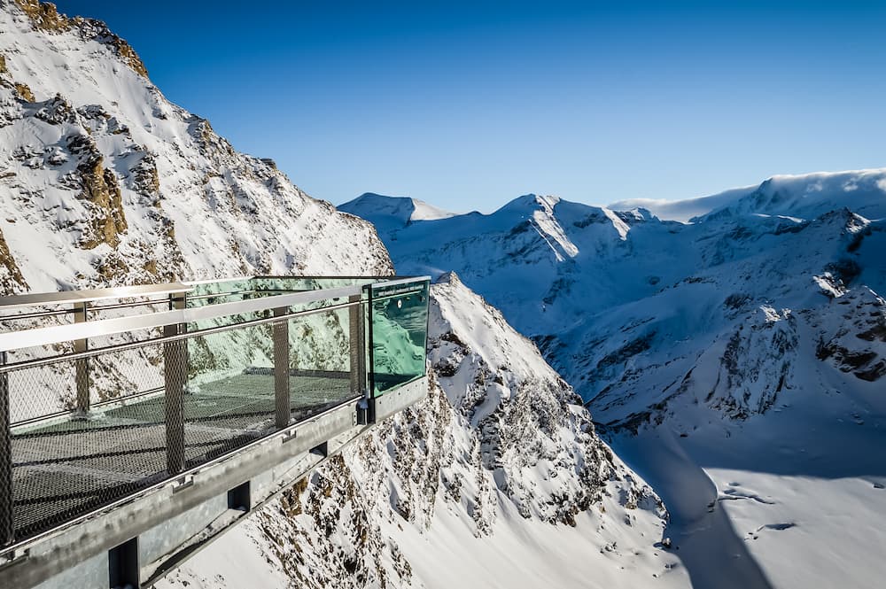 Wintersport Oostenrijk: Kaprun uitzichtpunt
