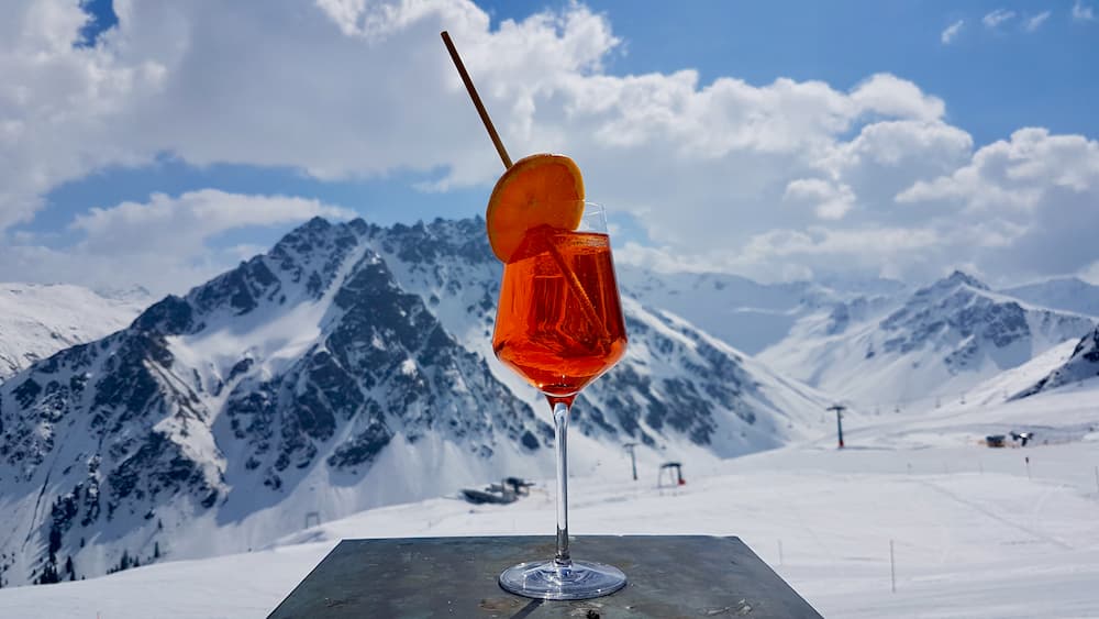 Wintersport apr&egrave;s-ski met aperol
