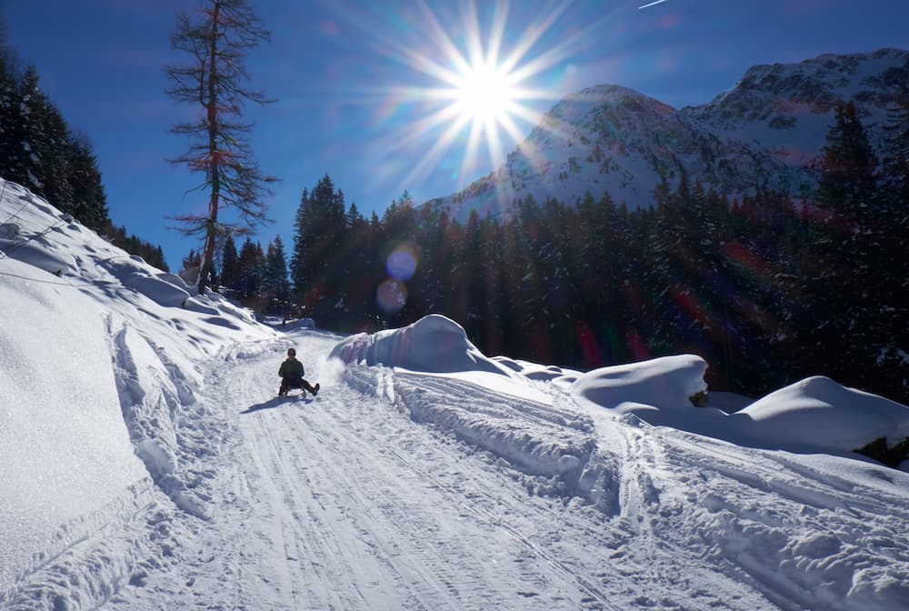 Sleeen bij Alpbach in Wildschonau Oostenrijk