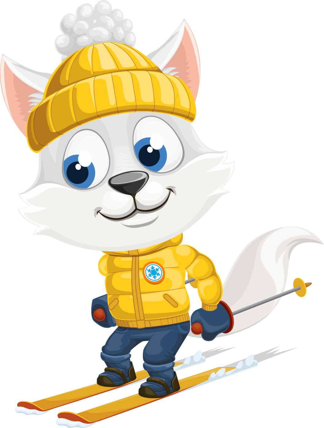 Scottie op ski's